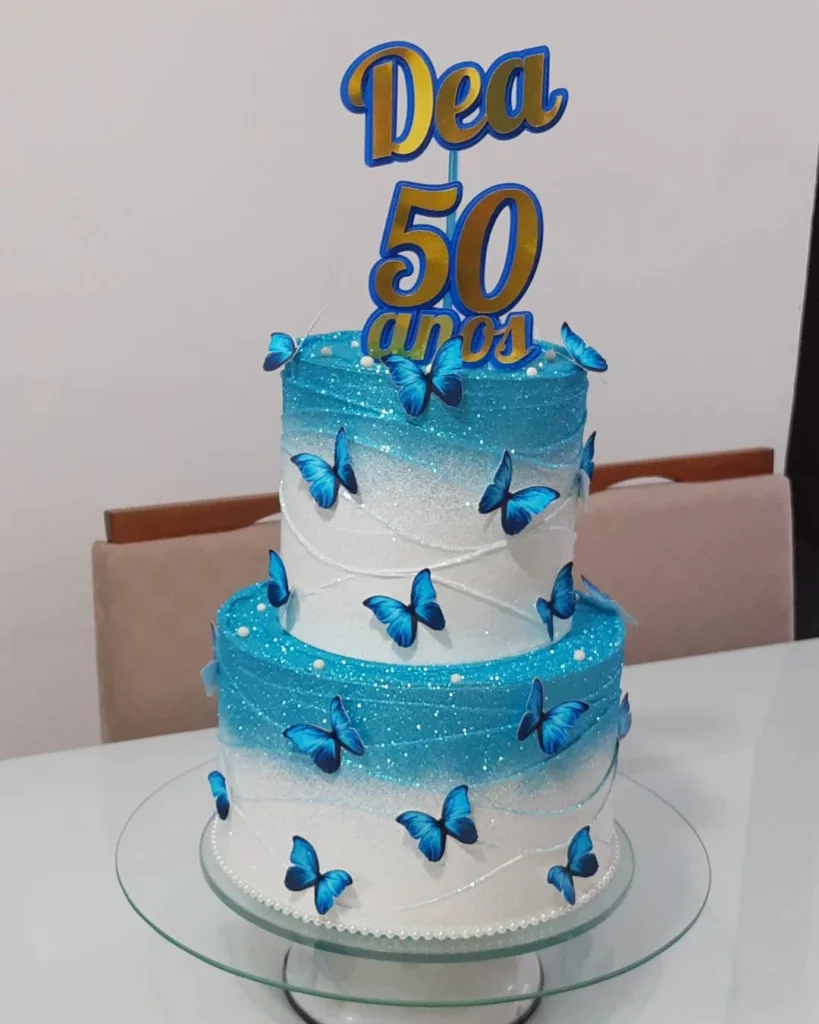 Bolos de Borboleta Azul 17